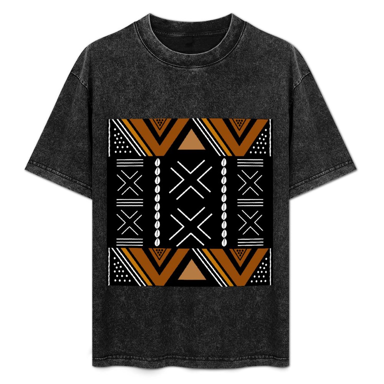 Mudcloth Print Top - Afrika Çamur Bezi Bogolan Tasarımlı Tişört