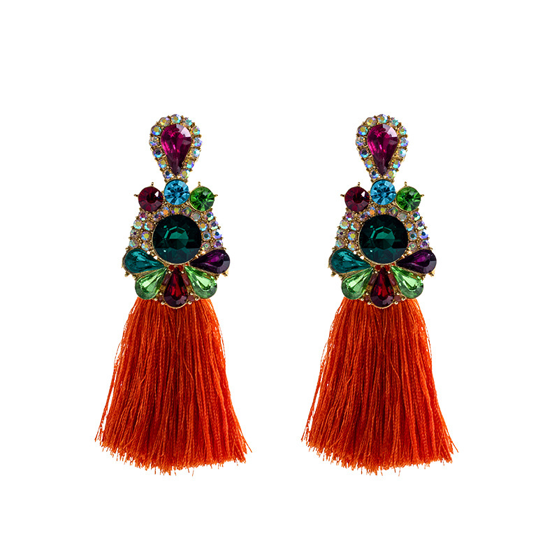 Ethnic Fashion Brand - Moda renkli elmas alaşımlı elmas setli