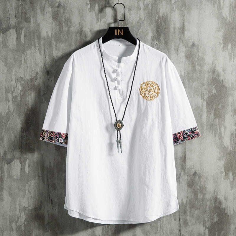 Keten Kısa Kollu Tişört Erkek  - Urban Ethnic Fashion incelemesi ve fiyatı