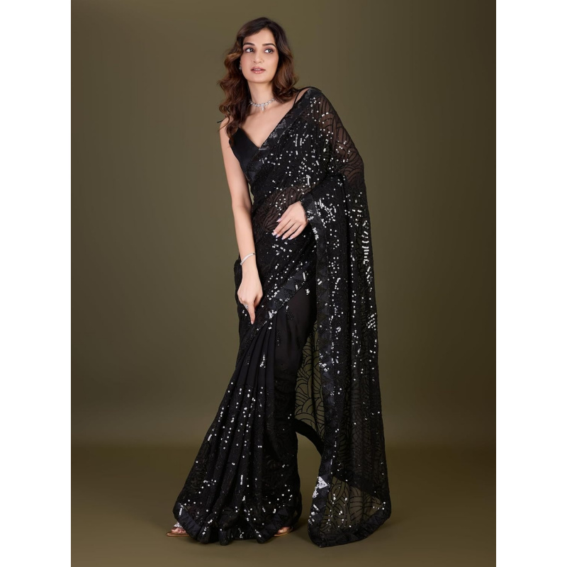 Kadınlar için Georgette Kumaşl - Saree Georgette Women incelemesi ve fiyatı