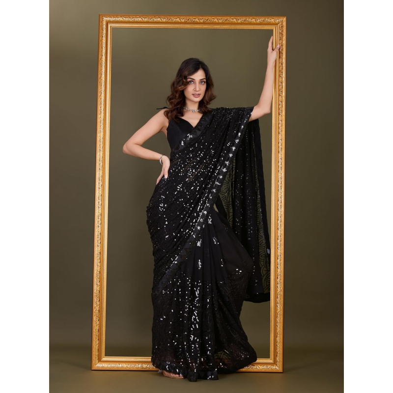 Kadınlar için Georgette Kumaşl - Saree Georgette Women incelemesi ve fiyatı