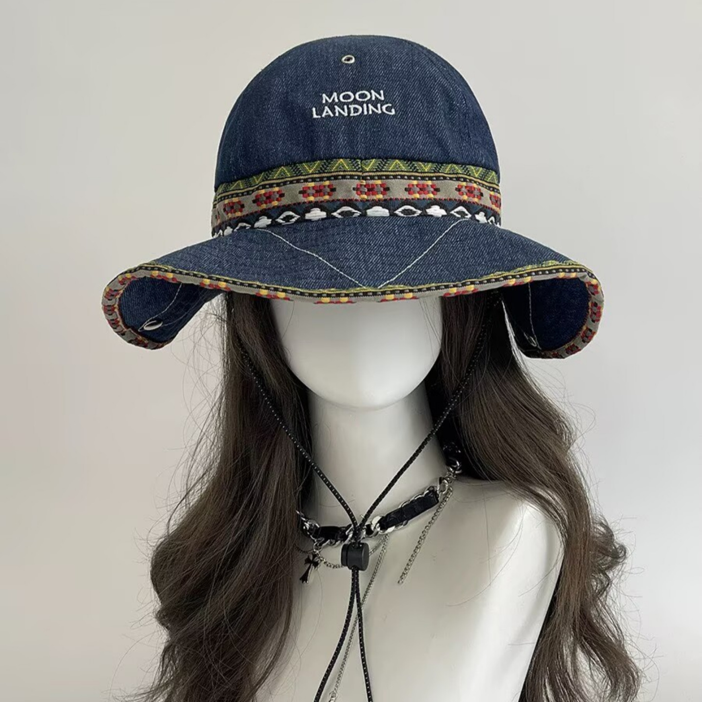 Bohemian Denim Kova Şapka Kadı - Ethnic Fashion Photography incelemesi ve fiyatı