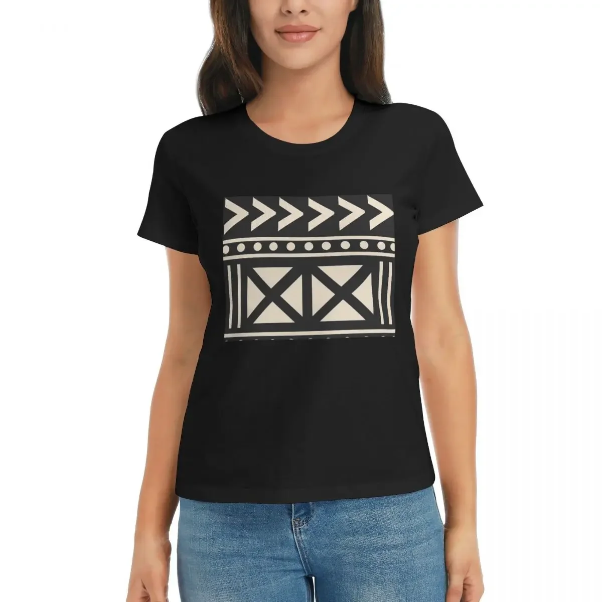 Kadın Tişörtü Afrika Çamur Kum - Mudcloth Print Top incelemesi ve fiyatı