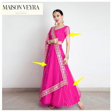 Hindistan Kadın Sareesi Nakışl - Saree Georgette Women incelemesi ve fiyatı