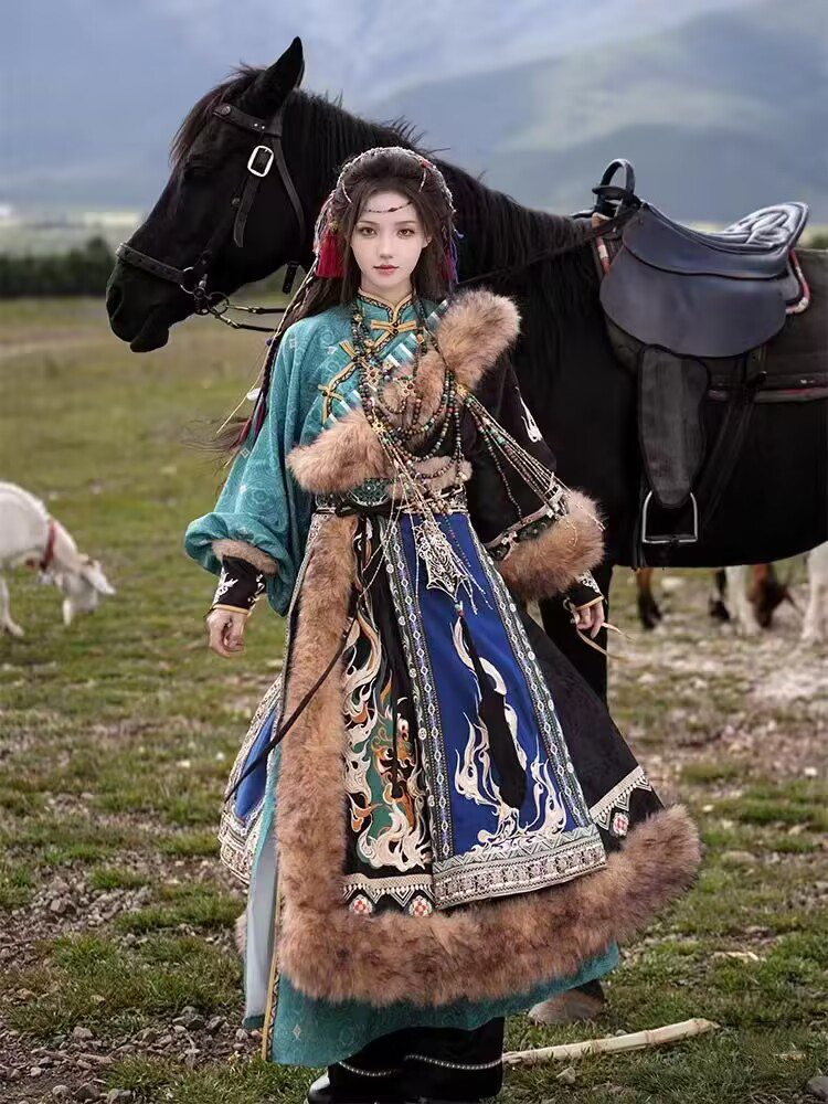 Tibet Kostümü Kadın Yeni Stil  - Ethnic Fashion Photography incelemesi ve fiyatı